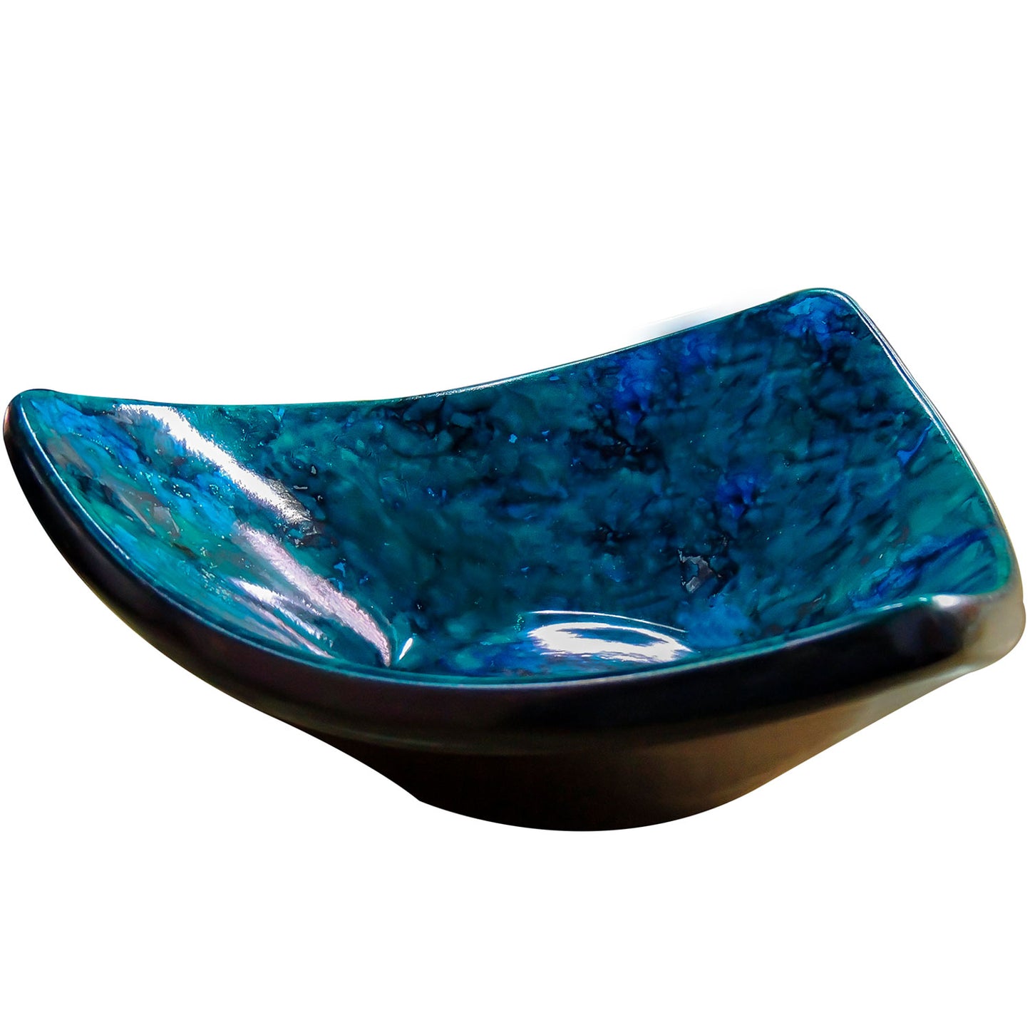 G720 CERAMIC PLATE BLUE MIXED COLOR