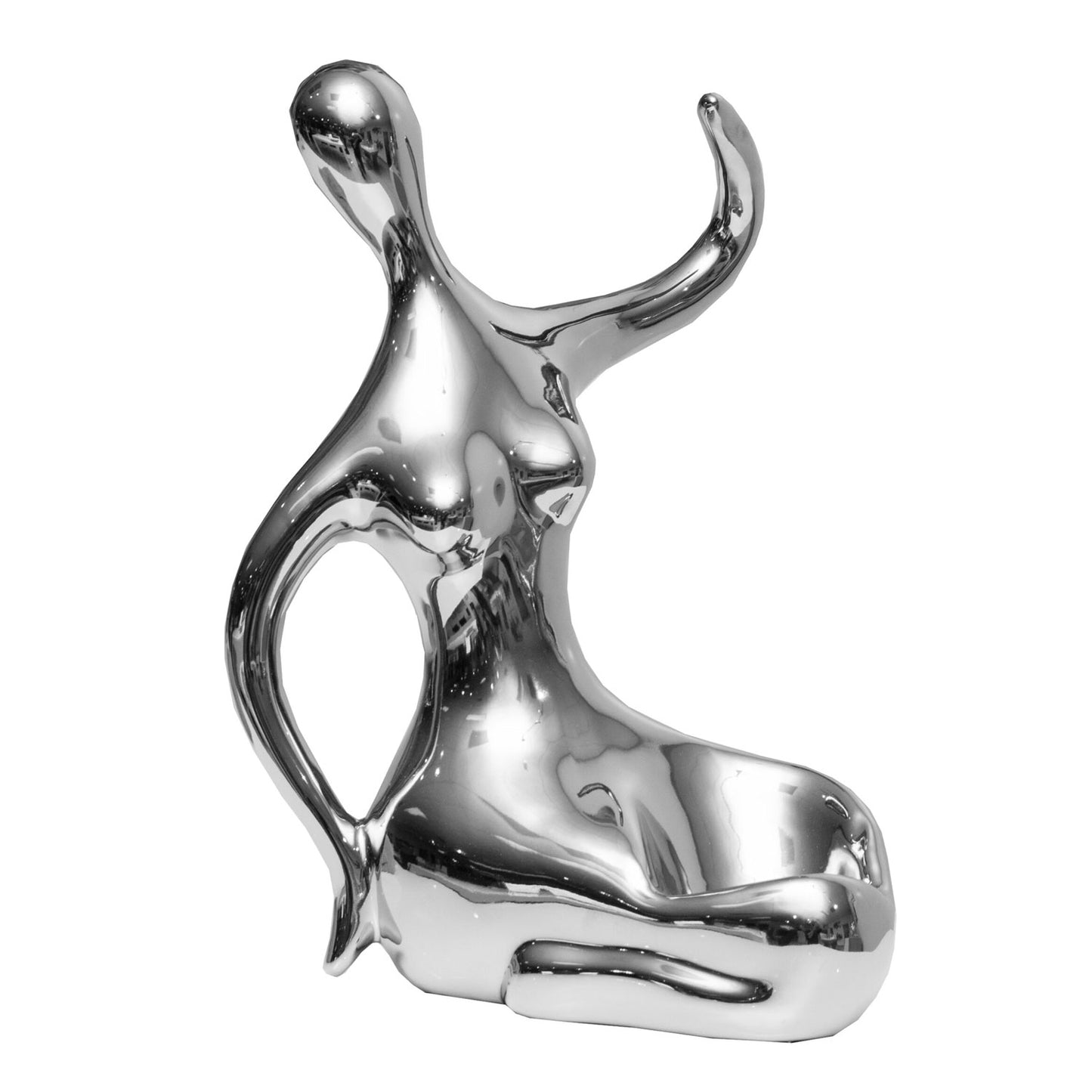 G755 SILVER WOMAN WINE HOLDER