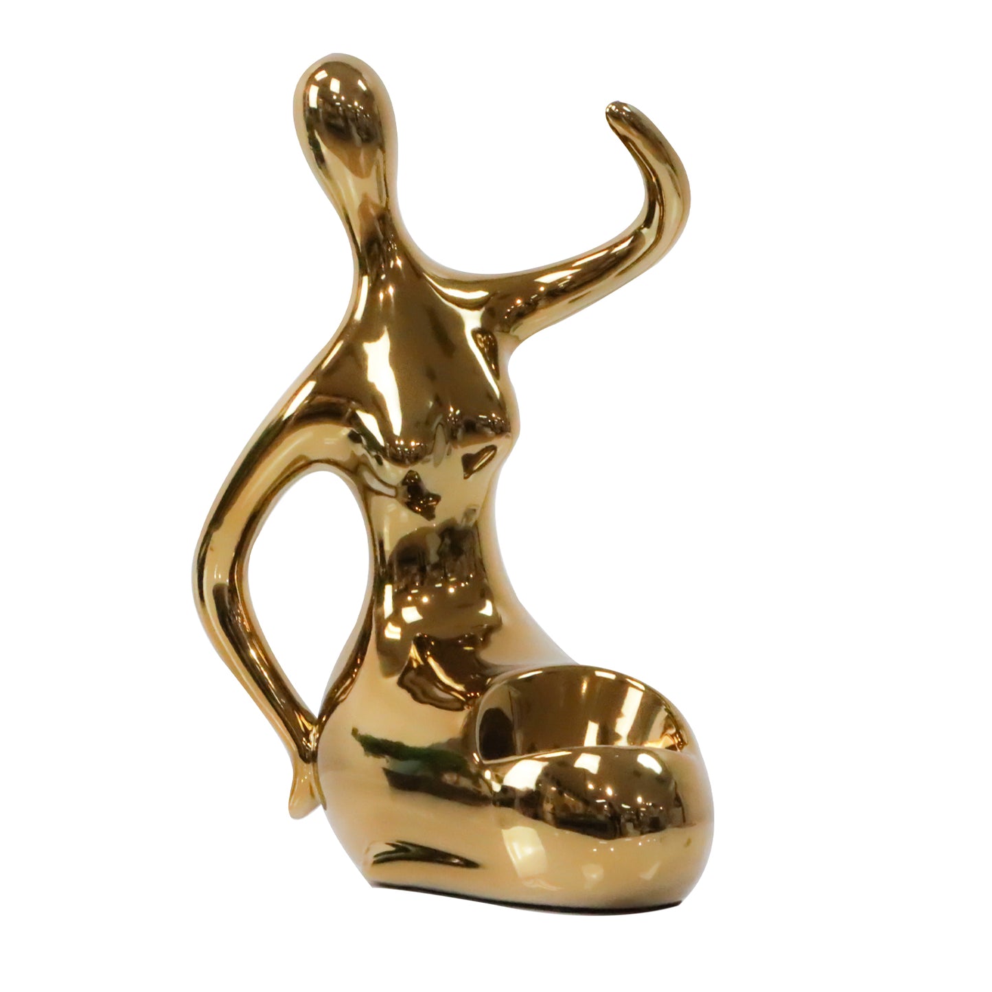 G772 GOLD WOMAN WINE HOLDER