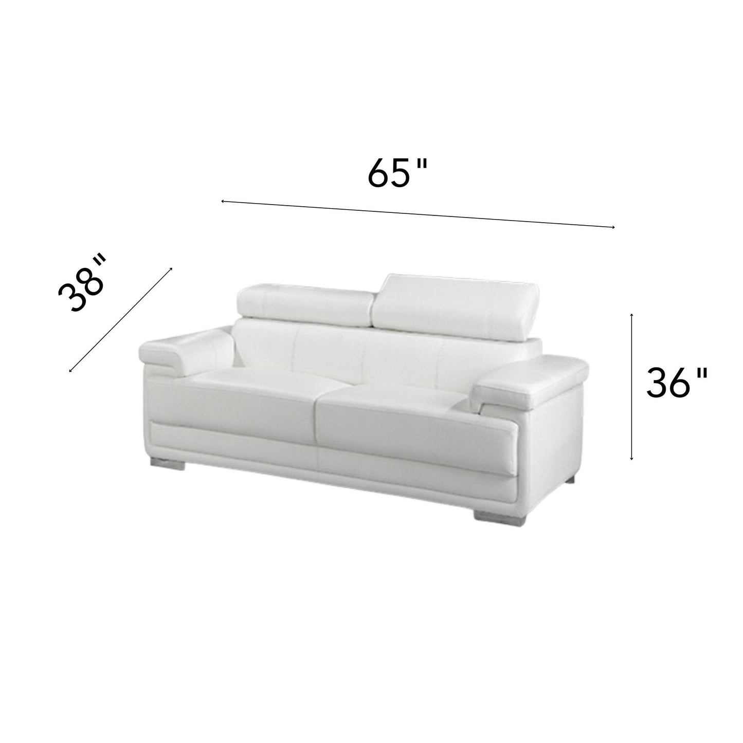 LD-438-WHITE/LOVE Loveseat