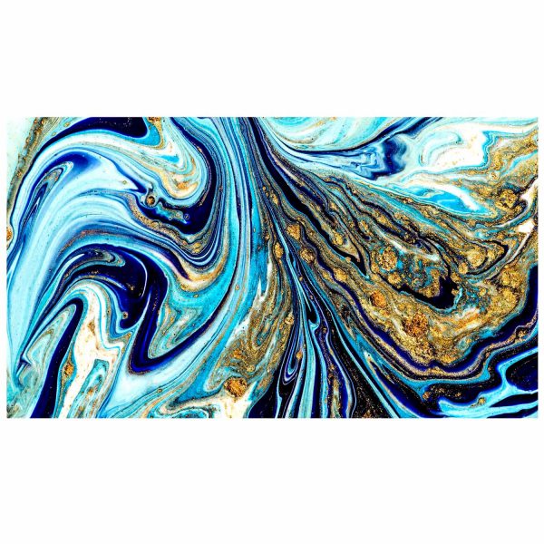 SU-82007 BLUE AND GOLD ABSTRACT 47X32 TG