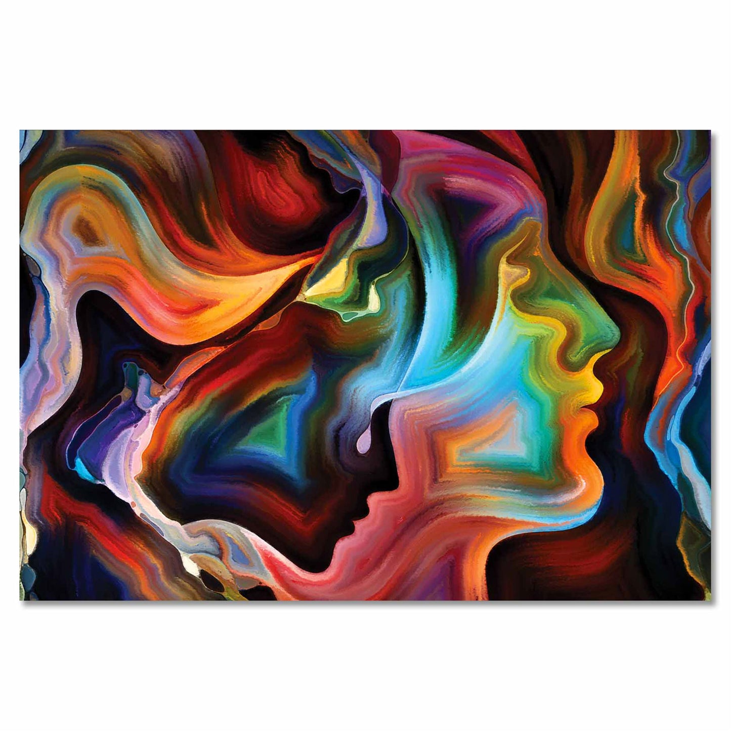 SU-82025 ABSTRACT WOMAN SILHOUETTE 47X32 TG