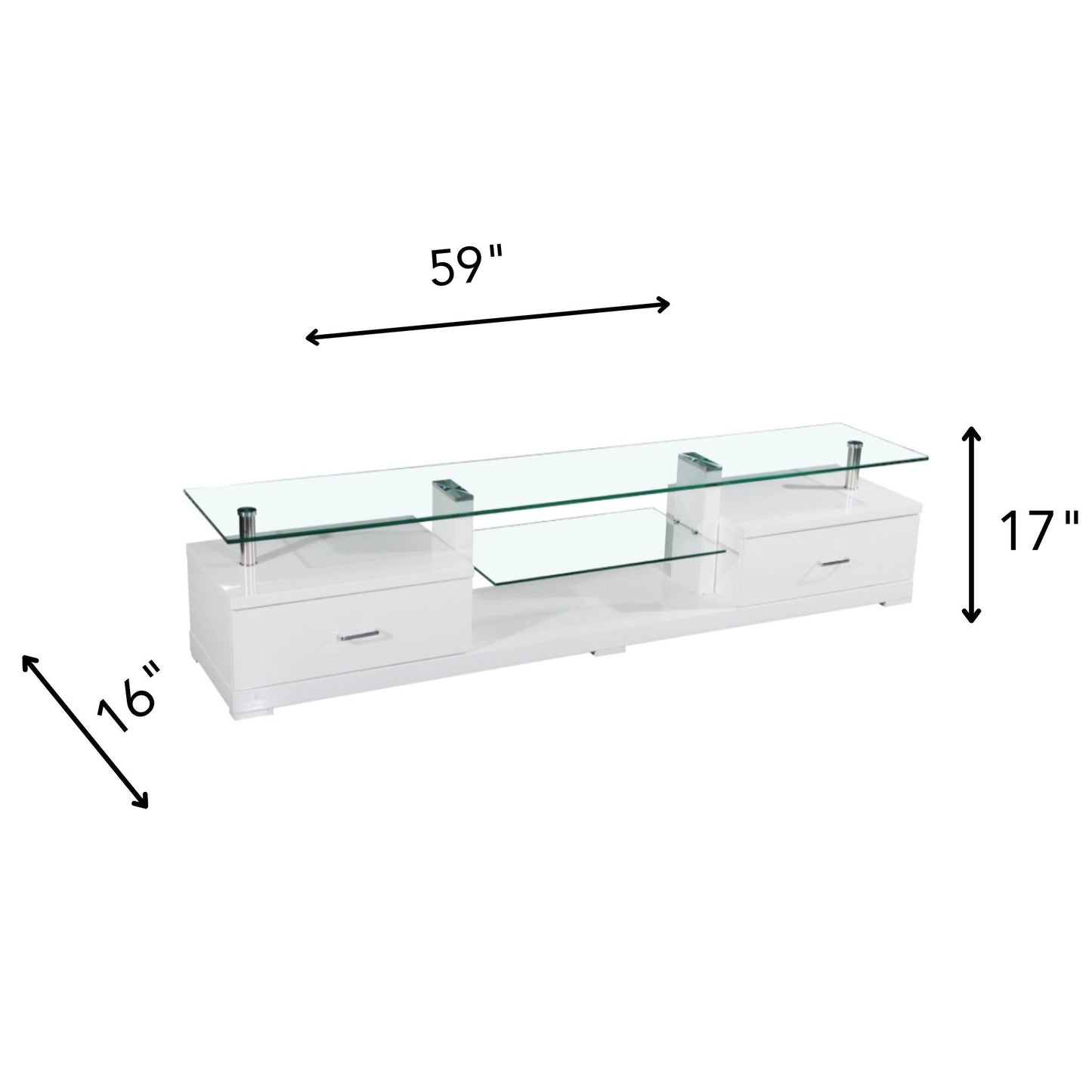 TV-KL02 GWEN Glass Top Tv Stand