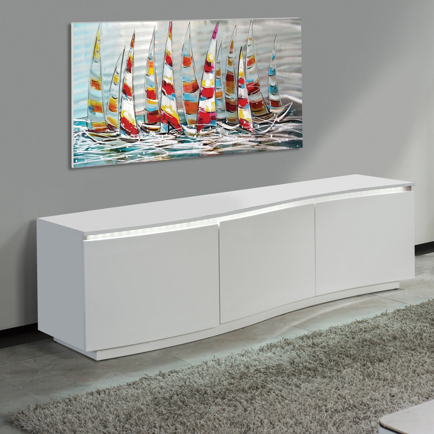 FA-1014 Monaco Tv Stand White