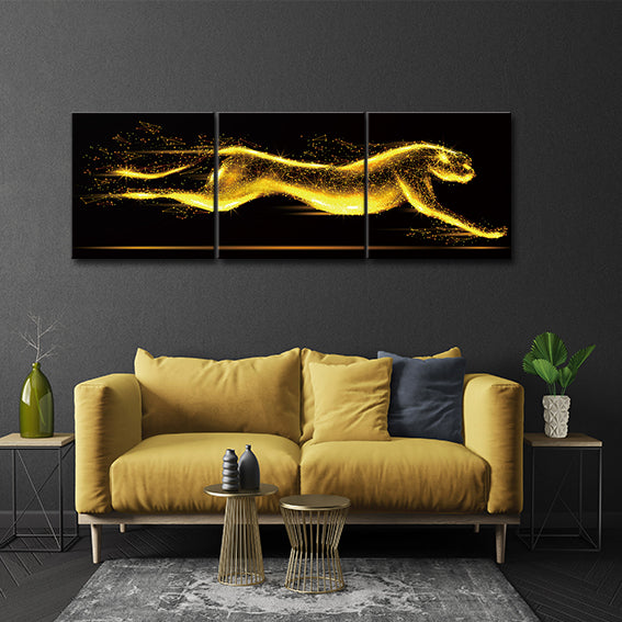 JDN-8128 ABC Golden Panther Picture Tempered Glass