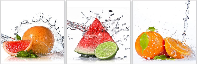KL-004 ABC Splashed Fruits in Tempered Glass