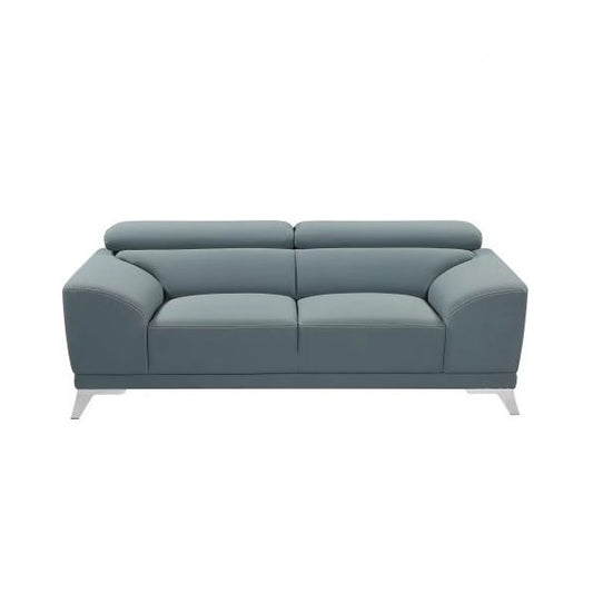 Q-10 GRAY Loveseat Blue Fabric