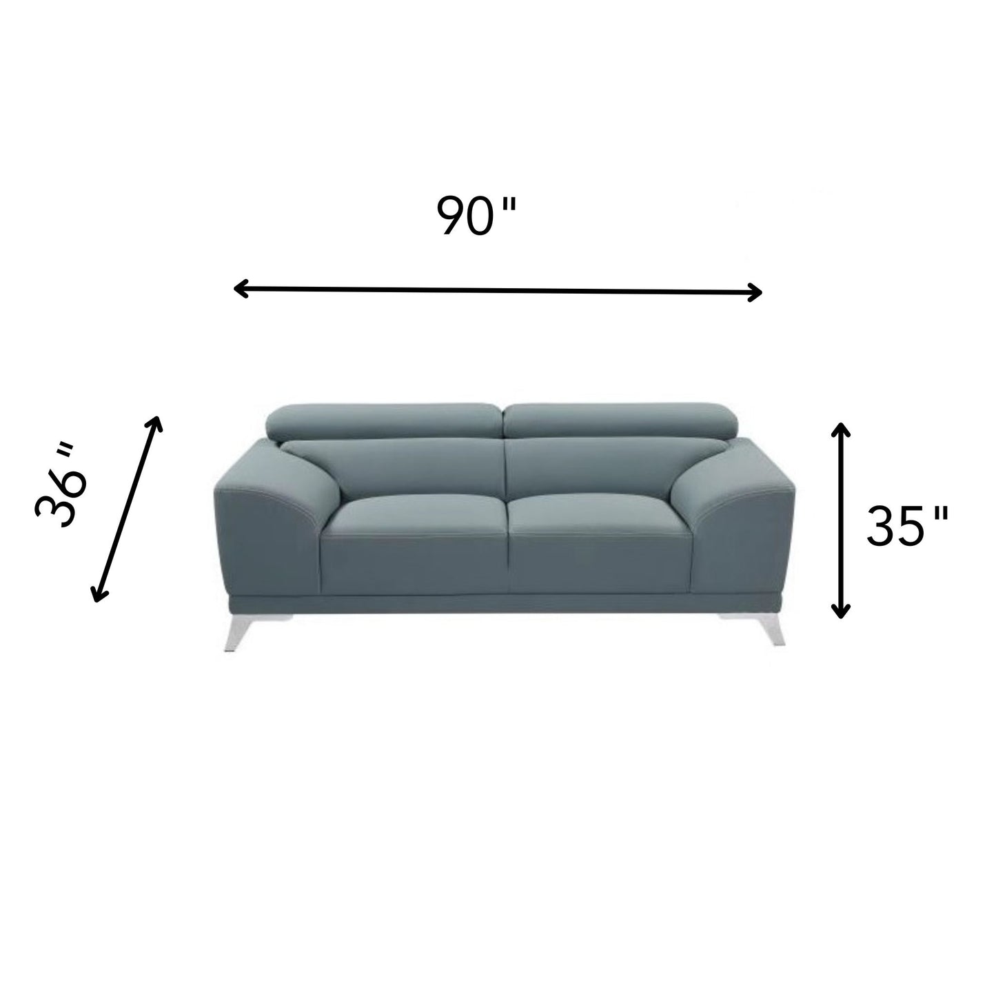 Q10 GRAY Sofa Blue Fabric