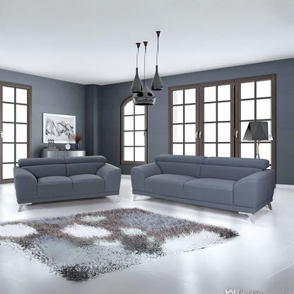 Q10 GRAY Sofa Blue Fabric