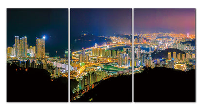 JD-7-1017 ABC Busan Skyline at Night Acrylic Picture