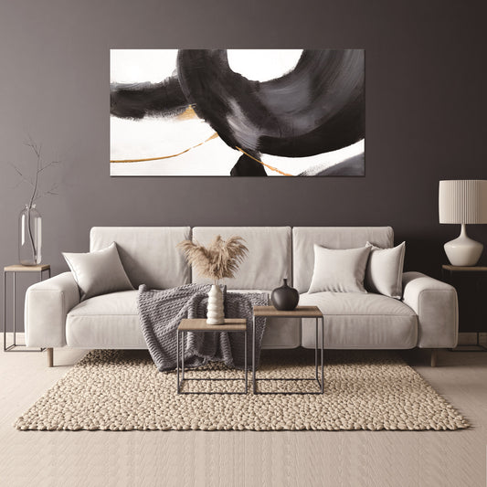 JD-B497 Black and Gold Abstract Acrylic Picture