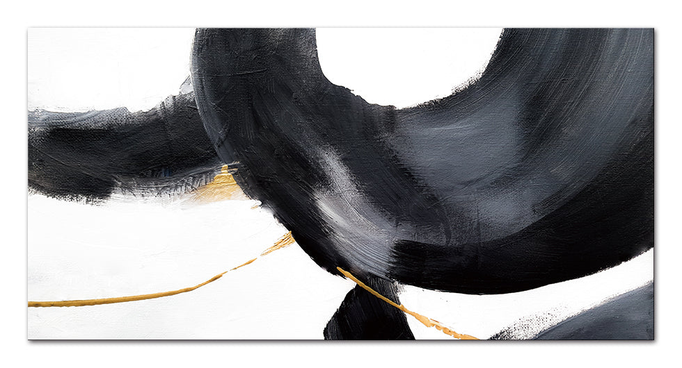 JD-B497 Black and Gold Abstract Acrylic Picture