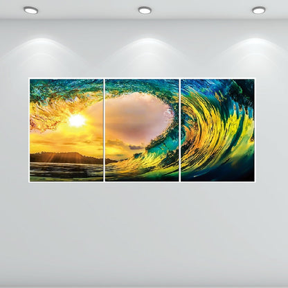 JDN-3377-ABC 98X47 Wave - Large in Tempered Glass