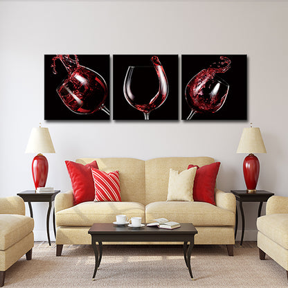 JDN-9828 ABC Red Wine Glasses Picture Tempered Glass