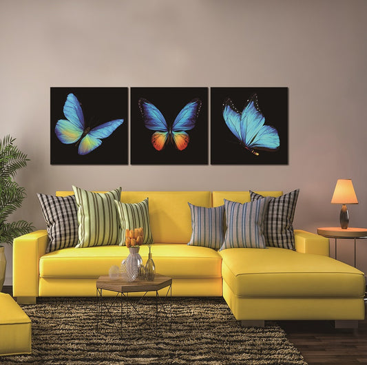 JDN-7026 ABC Blue Butterflies Tempered Glass