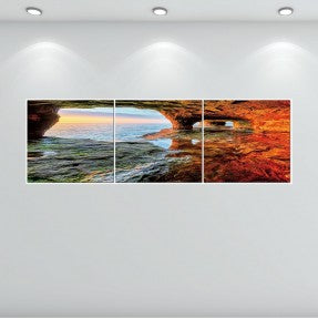 JDN-5039-ABC Ocean Cave Picture Tempered Glass